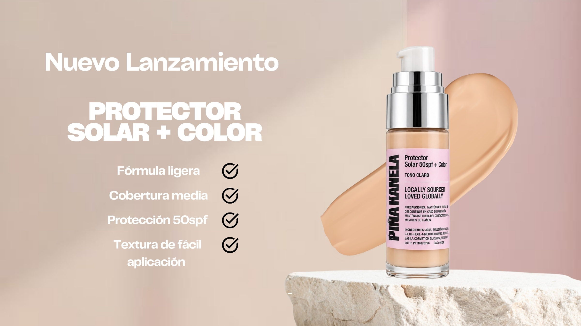 Nuevo lanzamiento Protector solar + color