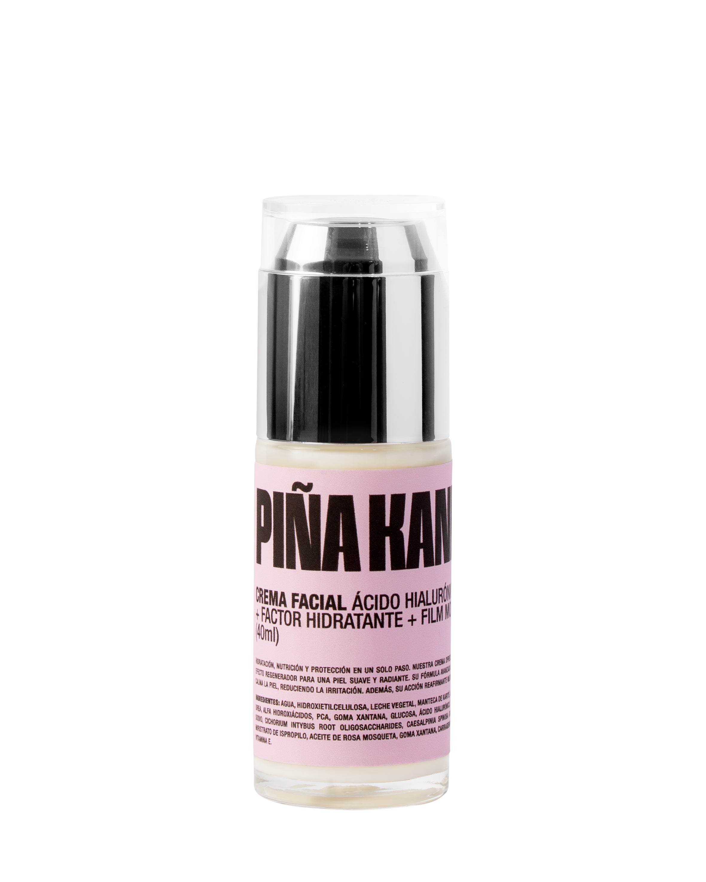 Crema facial hidratante con ácido hialurónico